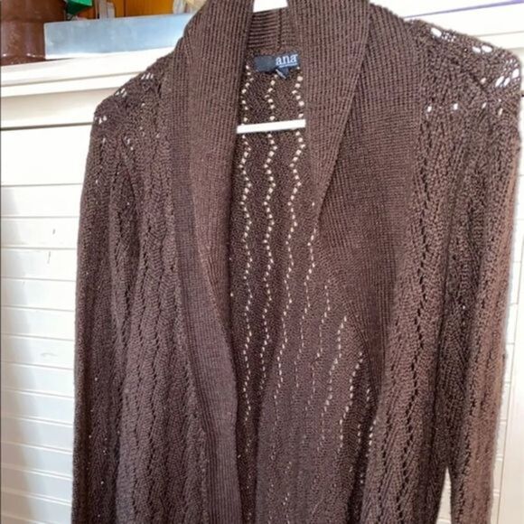A.N.A Long Brown Cardigan - Picture 1 of 5
